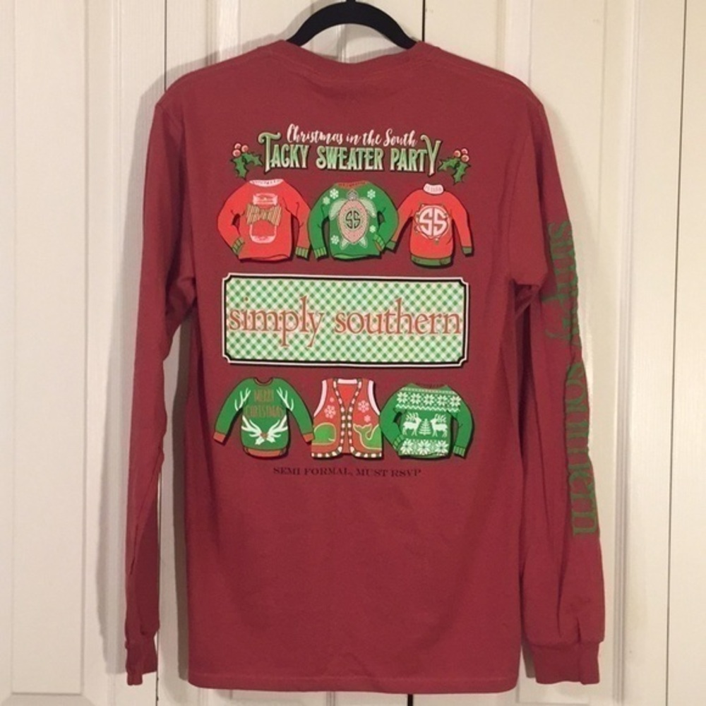 Simply Southern Tacky Sweater Party LS T-shirt SzS
